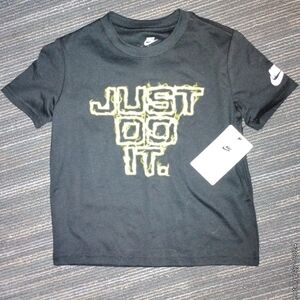 Nike Kids Black and Yellow Graphic Tee
